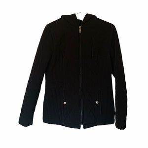 Laundry by Design Large Women’s Black Quilted Hooded Coat